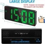 Digital LED Alarm Clock with Large Display | Snooze | Temperature | Voice Control