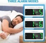 Digital LED Alarm Clock with Large Display | Snooze | Temperature | Voice Control