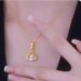 Elegant Gold Plated Fan Necklace for Women | Stylish Statement Jewelry