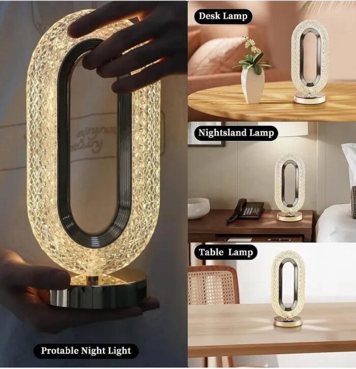 USB Charging Touch Lamp – Dimmable LED Table Lamp with Adjustable Brightness